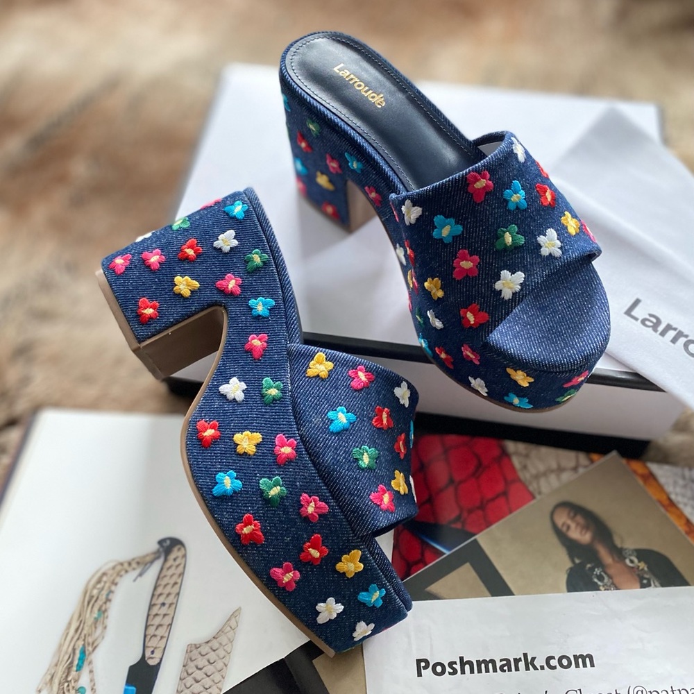 Anthropologie x Larroudé Miso Platform Sandal - Picture 6 of 13